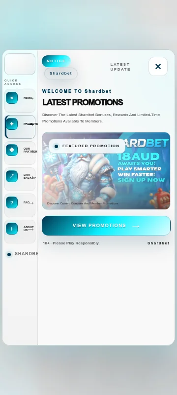 Shardbet Casino mobile browser access for Australian players